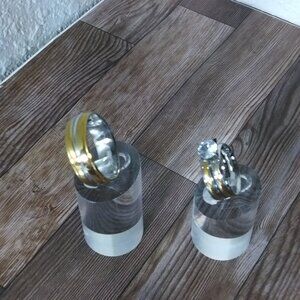 New, Men's & Women's Stainless Steel Wedding Rings -  Set of Three